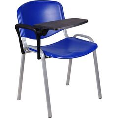 Καρέκλα Με Αναλόγιο - Σεμιναρίου Novaiso Μπλε με Γκρι Σκελετό