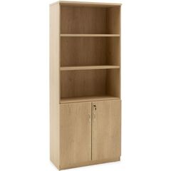 Βιβλιοθήκη Γραφείου με 2 ντουλάπια 80x40x200cm - Σειρά Μπρέσια