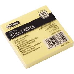 Χαρτάκια Αυτοκόλλητα Post it Κίτρινο 75x75mm drect