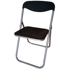 Πτυσσόμενη Καρέκλα με Μεταλλικό Σκελετό Μαύρη