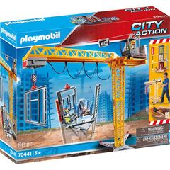 Playmobil 70441 Ανυψωτικός γερανός βαρέως τύπου με τηλεχειριστήριο και σκαλωσιές