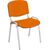 Καρέκλα Αναμονής Isoscele με Πορτοκαλί Επένδυση - Γκρι Σκελετό