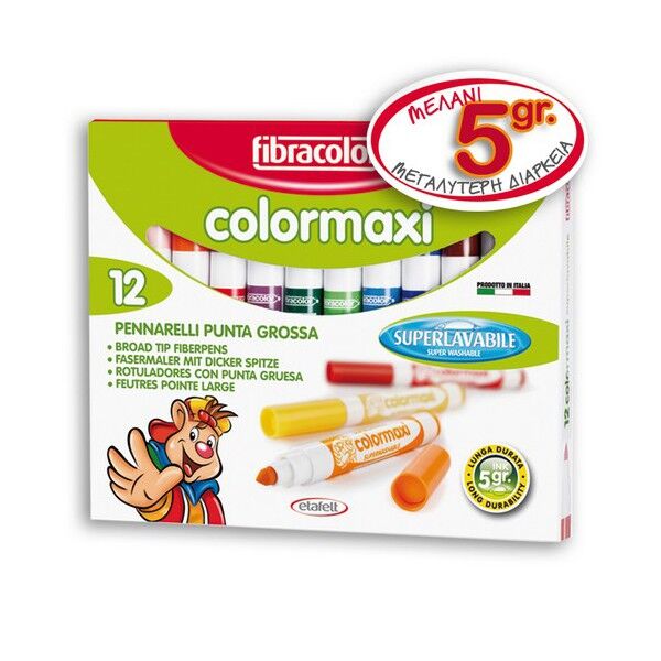 Fibracolor Jumbo 12 Τεμ 640SW12S01 Μαύρος