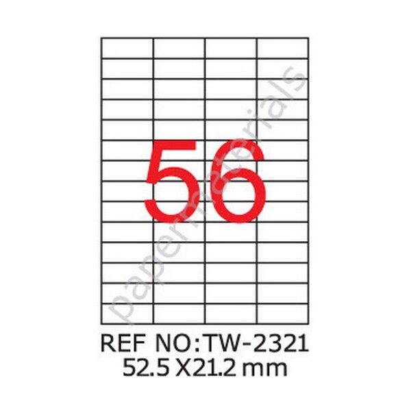 Αυτοκόλλητες Ετικέτες 100 Φύλλων 52.5Χ21.2mm