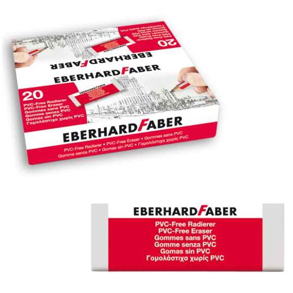 Γόμα Κλασική Λευκή Με Κάλυμμα EBERHARD FABER