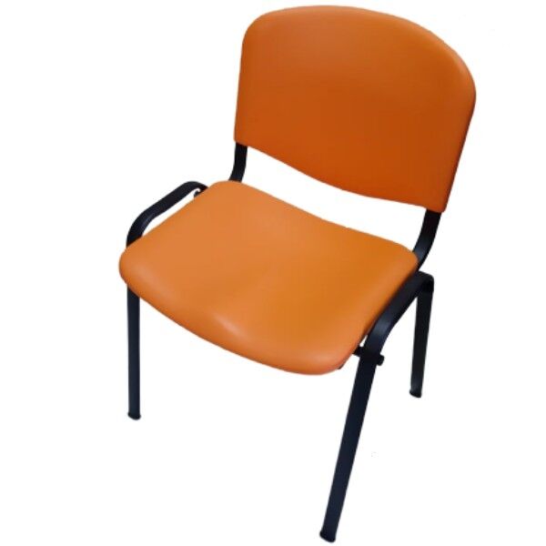 Καρέκλα Φροντιστηρίου budget Πορτοκαλί Πλαστικό - Μαύρο Σκελετό