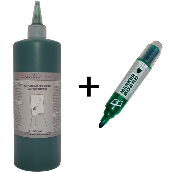 Μελάνι Μαρκαδόρου Πίνακα 580ml Πράσινο exoplismos edu + Δώρο WB600
