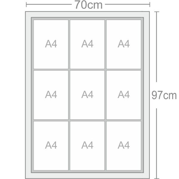 Πίνακας Ανακοινώσεων Τσόχας γκρι 9xΑ4 SF9A4