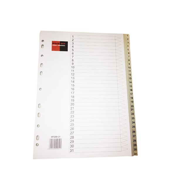Διαχωριστικό black red pp 1-31 αριθμητικό