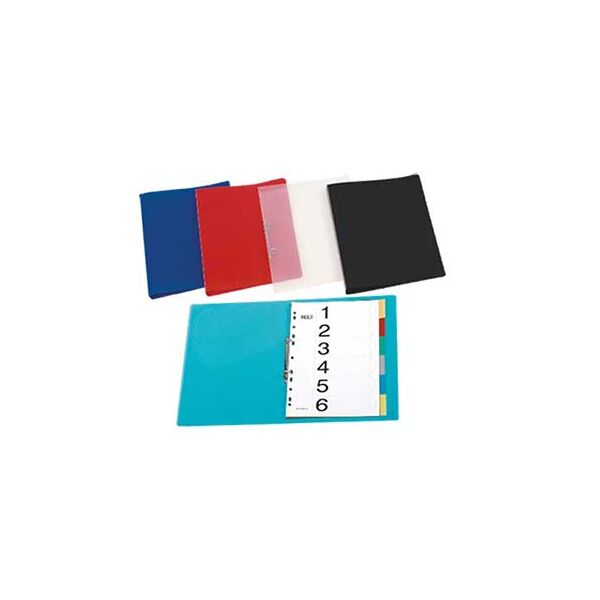 Γκρι Ντοσιέ pp εύκαμπτο με 2 κρίκους black red