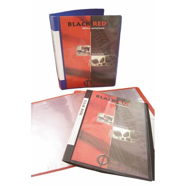 Γκρι Ντοσιέ σουπλ pp  black red 20 φύλλων & εξωτερική Ζελατίνη Α4