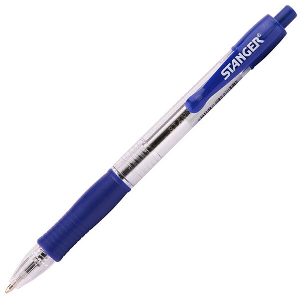 Στυλό Grip Με Κουμπί 1.0mm STANGER Μπλε