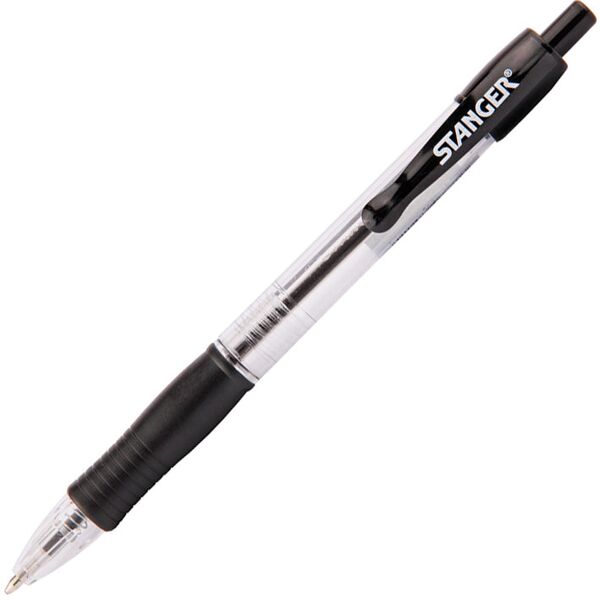 Στυλό Grip Με Κουμπί 1.0mm STANGER Μαύρο
