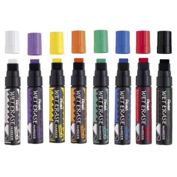 Μαρκαδόρος Υγρής Κιμωλίας Pentel JUMBO SMW56 Μπλε