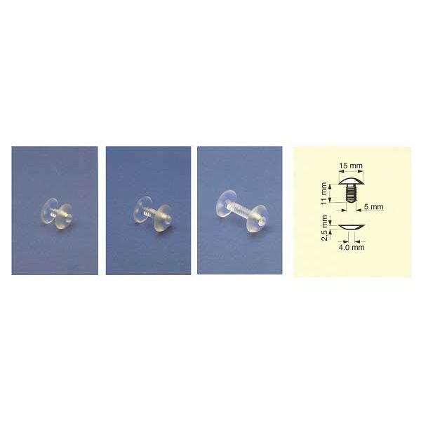 Βίδες πλαστικές διάφανες  6-22mm