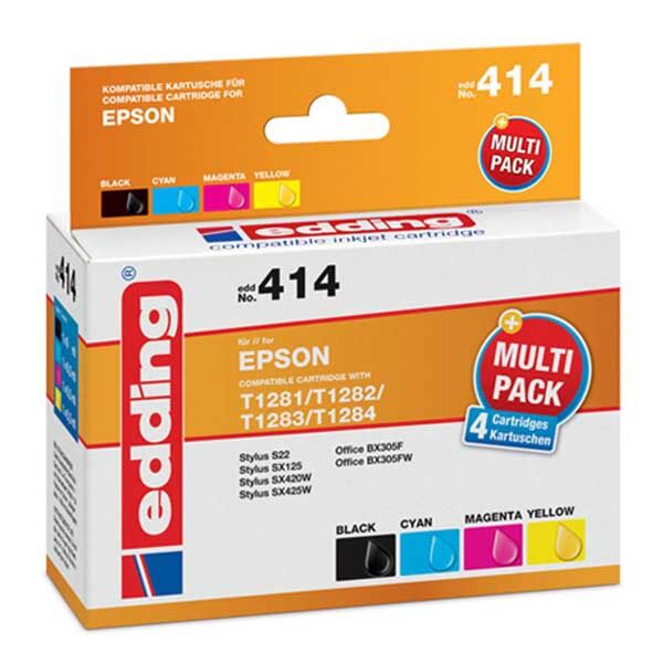 Μελάνι Εκτυπωτή Edding-414 Multi pack 4 Epson T1281 + T1282 + T1283 + T1284