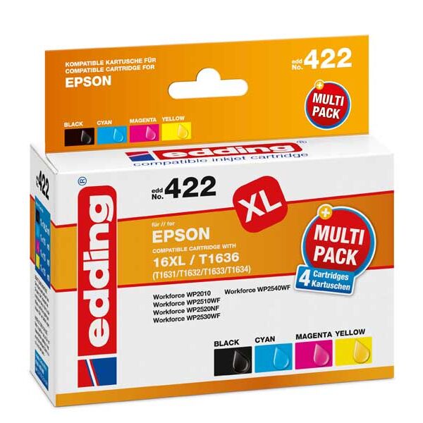 Μελάνι Εκτυπωτή Edding-422 Multi pack 4 Epson T1631, T1632, T1633, T1634
