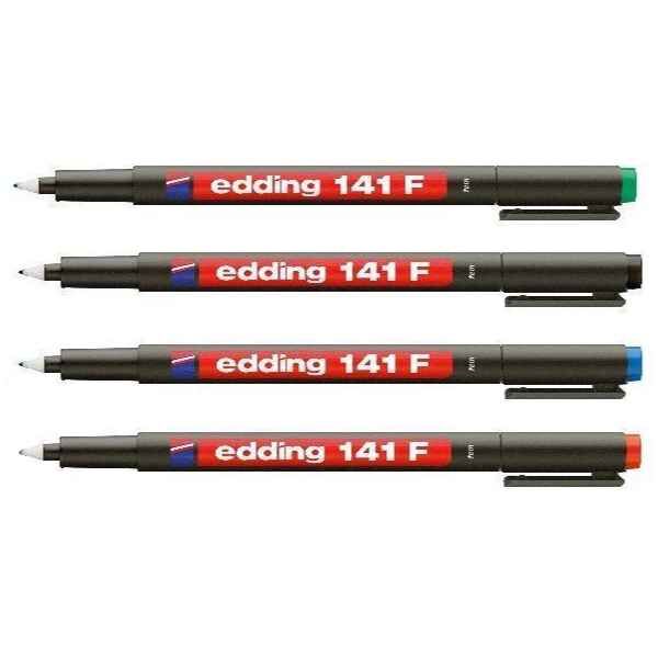 OHP διαφανειών ανεξίτηλοι  0,6mm edding 141 F σετ 4 χρωμάτων
