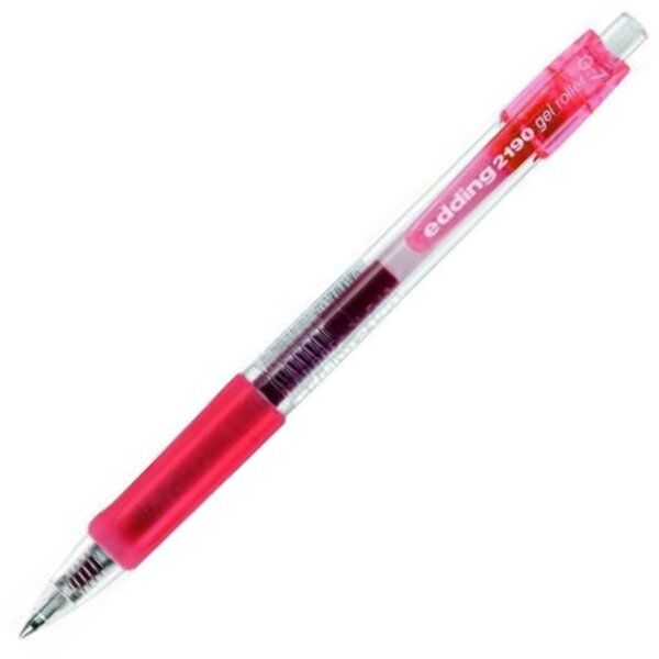 Gel roller με κουμπί edding 2190 0.7mm σε κόκκινο
