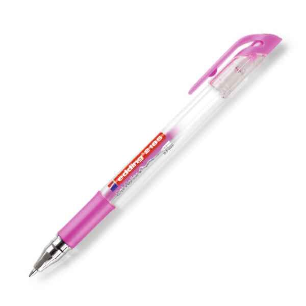 Gel roller edding 2185 0.7mm σε ροζ μεταλλικό