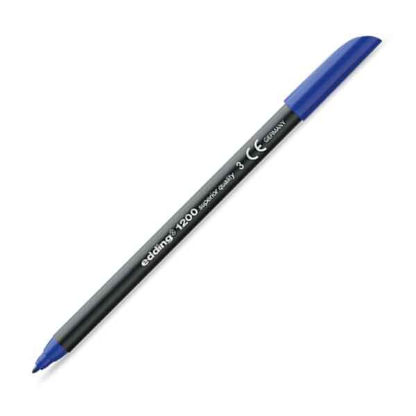 Μαρκαδοράκι στρογγυλή μύτη από ίνες, 1mm edding 1200 σε μπλε