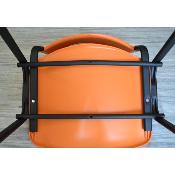 Καρέκλα Φροντιστηρίου Novaiso Πορτοκαλί με Γκρι Σκελετό