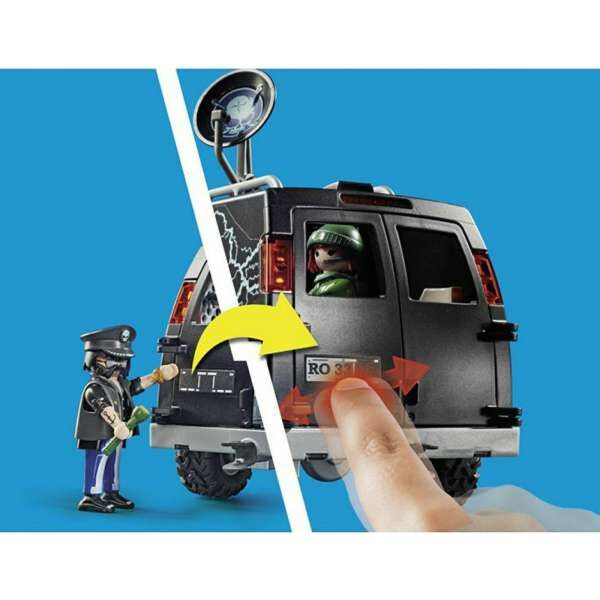 Playmobil 70575 Αστυνομικό ελικόπτερο και ληστές με βαν