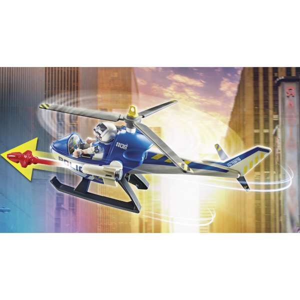 Playmobil 70575 Αστυνομικό ελικόπτερο και ληστές με βαν