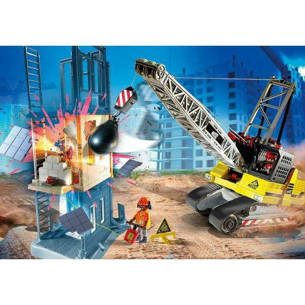 Playmobil 70442 Γερανός κατεδάφισης με ερπύστριες και δομικά στοιχεία