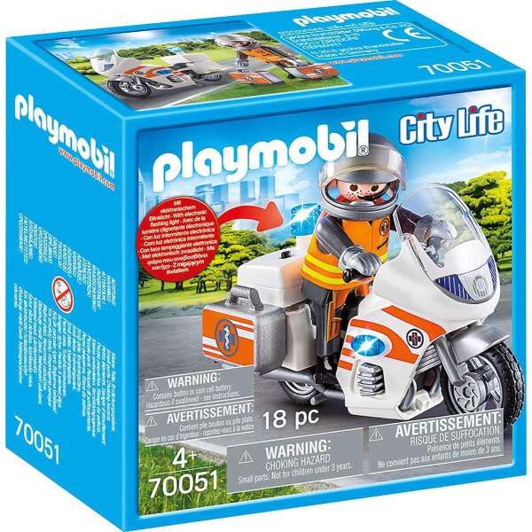 Playmobil 70051 Διασώστης με Μοτοσικλέτα