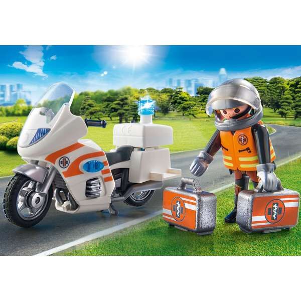 Playmobil 70051 Διασώστης με Μοτοσικλέτα