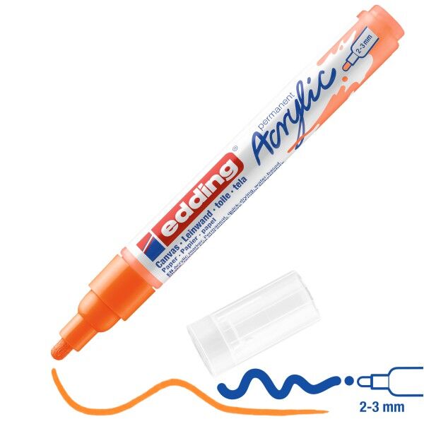 Edding 5100/066 Ακρυλικός Μαρκαδόρος 2-3mm Fluorescent orange