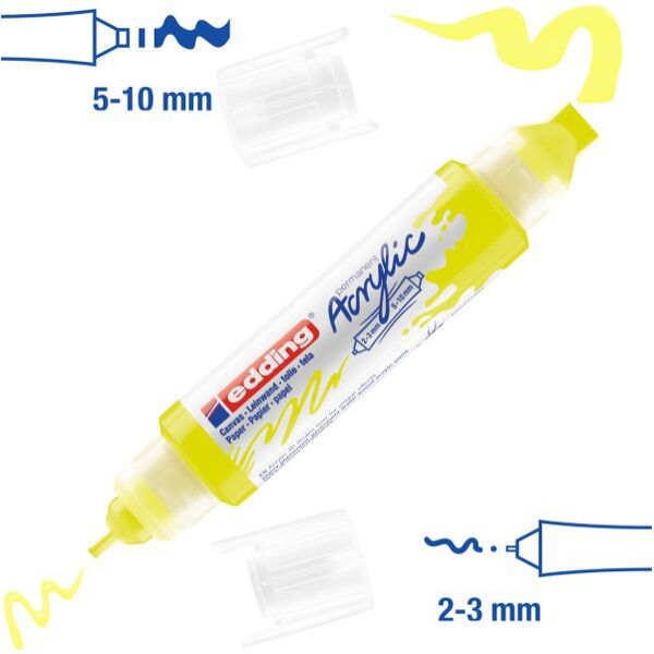 Edding 5400/065 Ακρυλικός Μαρκαδόρος 2-3/5-10mm Fluorescent yello